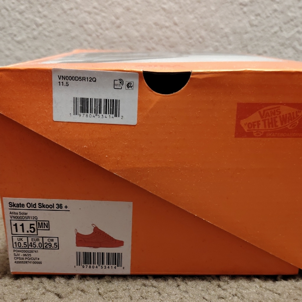 Vans Skate Old Skool Shoes In Original Box - Orange